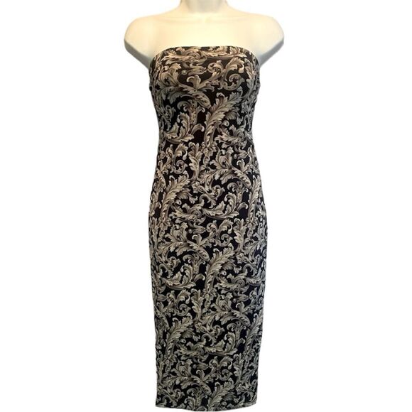 Y2K DNA Couture Pencil Skirt Convertible Bodycon Dress Corporate Goth - Picture 1 of 5